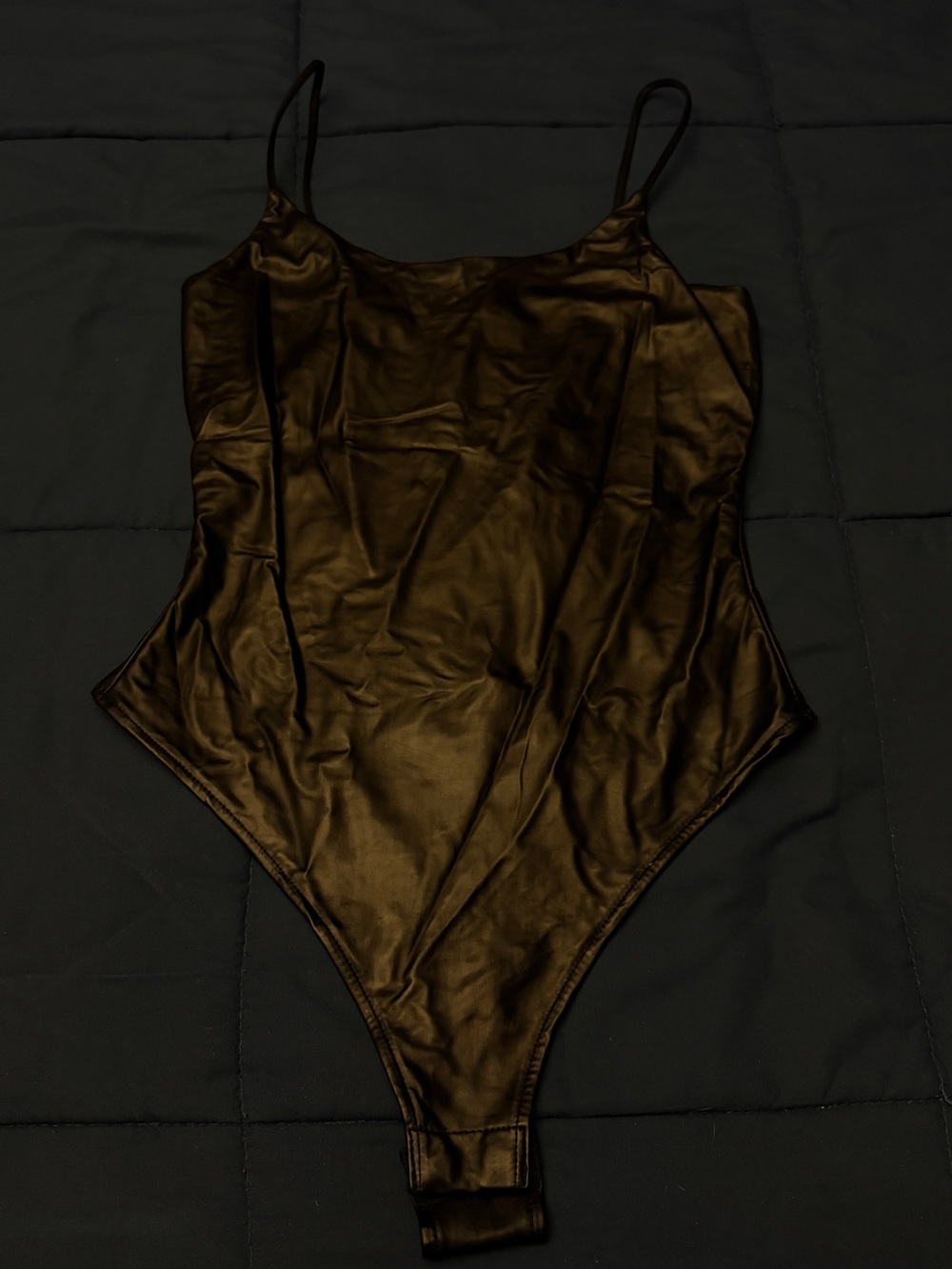 Rue21 Black Satin-Look One-Piece Swimsuit